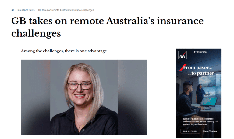 GB takes on remote Australia’s insurance challenges